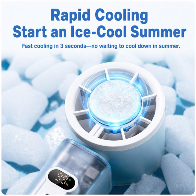 K75 Auto-Oscillating Handheld Cooling Fan with LED
