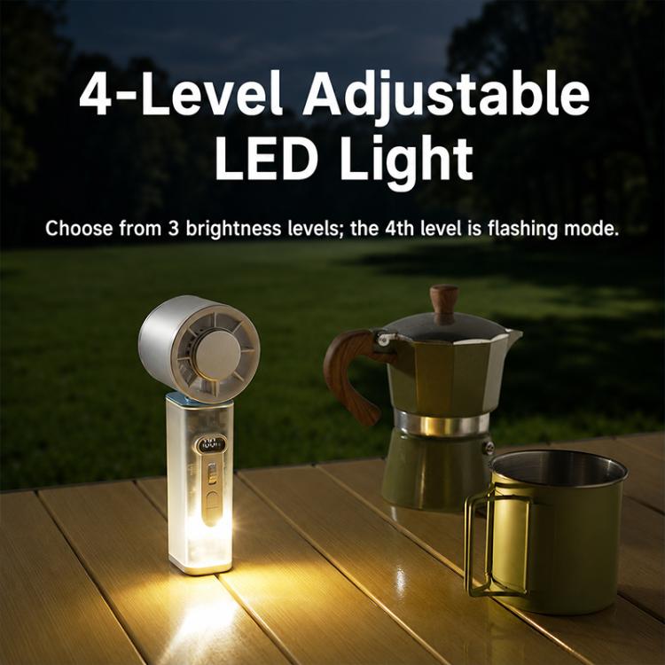 K75 Auto-Oscillating Handheld Cooling Fan with LED