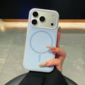 Ice Cream Skin Feel Liquid Silicone Fine Circle Magnetic Phone Case, For iPhone 17 Pro Max, For iPhone 17 Pro