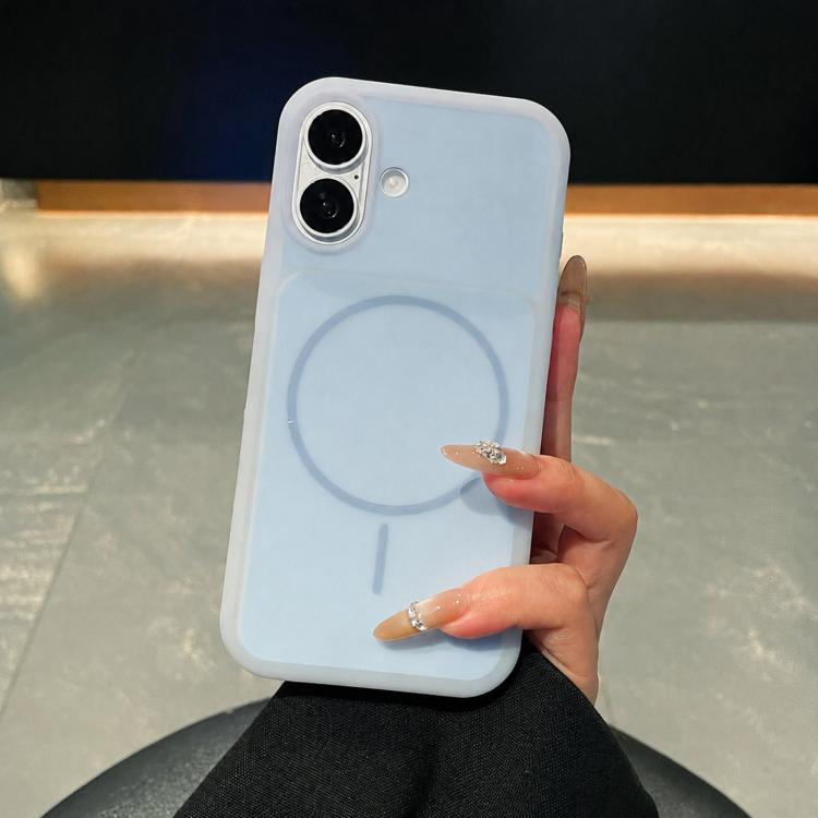 Ice Cream Skin Feel Liquid Silicone Fine Circle Magnetic Phone Case, For iPhone 17, For iPhone 16 Pro Max