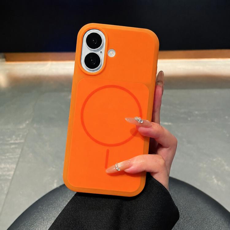 Ice Cream Skin Feel Liquid Silicone Fine Circle Magnetic Phone Case, For iPhone 17, For iPhone 16 Pro Max