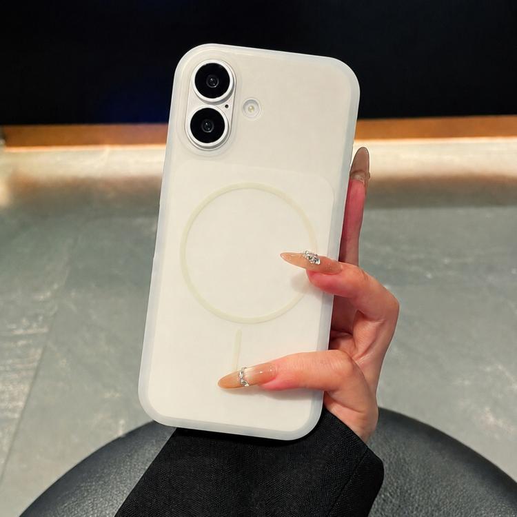 Ice Cream Skin Feel Liquid Silicone Fine Circle Magnetic Phone Case, For iPhone 17, For iPhone 16 Pro Max