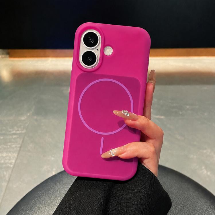 Ice Cream Skin Feel Liquid Silicone Fine Circle Magnetic Phone Case, For iPhone 17, For iPhone 16 Pro Max