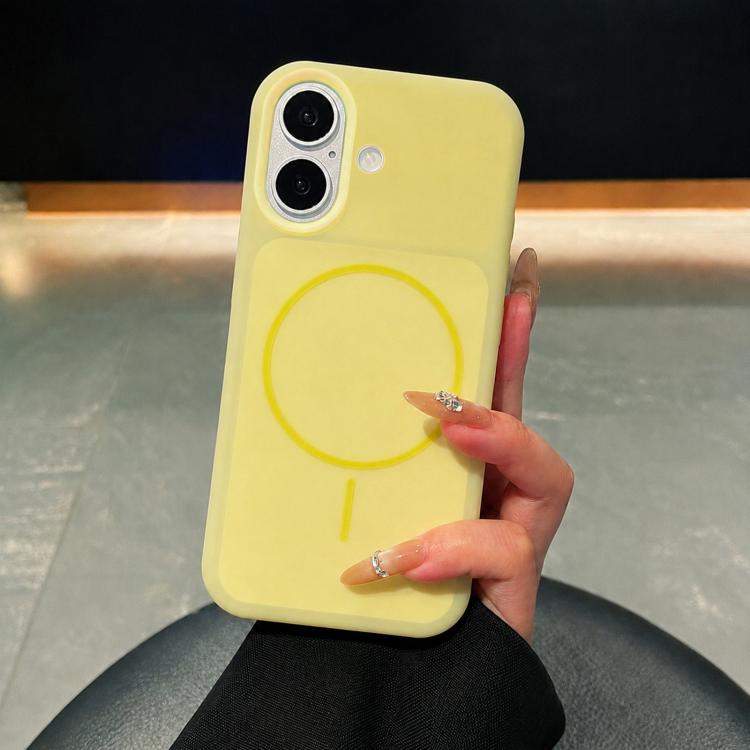 Ice Cream Skin Feel Liquid Silicone Fine Circle Magnetic Phone Case, For iPhone 17, For iPhone 16 Pro Max