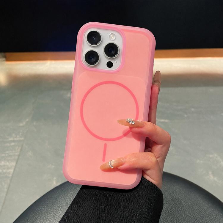 Ice Cream Skin Feel Liquid Silicone Fine Circle Magnetic Phone Case, For iPhone 17, For iPhone 16 Pro Max