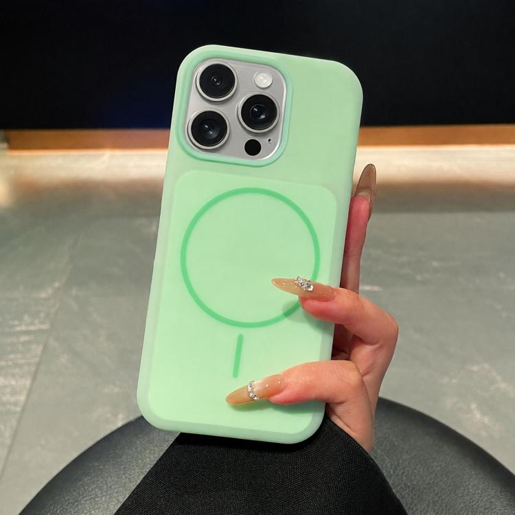 Ice Cream Skin Feel Liquid Silicone Fine Circle Magnetic Phone Case, For iPhone 17, For iPhone 16 Pro Max