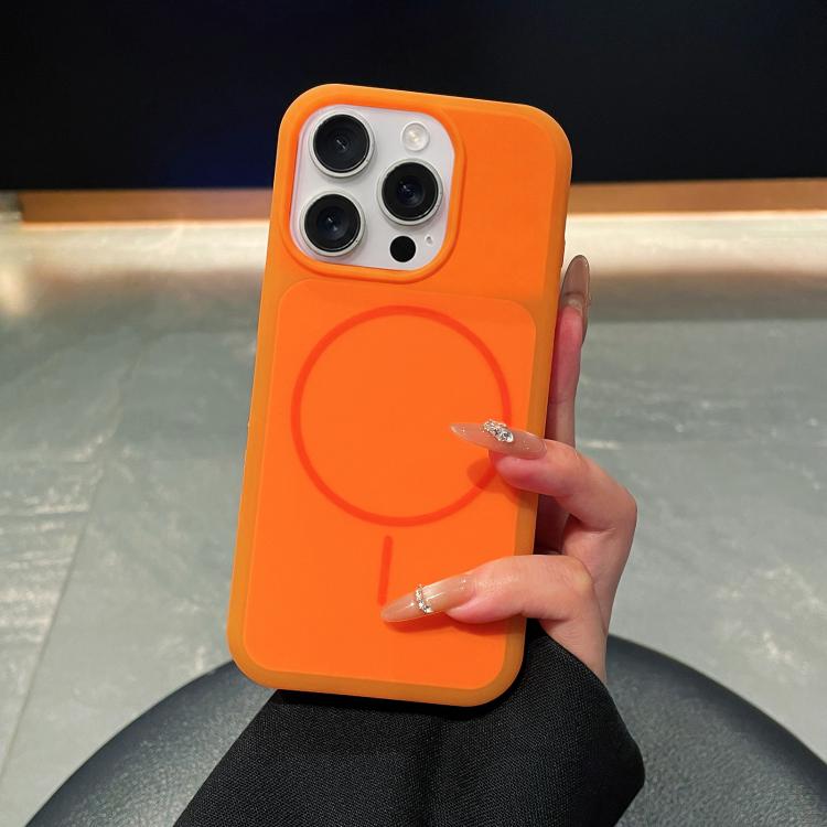Ice Cream Skin Feel Liquid Silicone Fine Circle Magnetic Phone Case, For iPhone 16 Pro, For iPhone 16