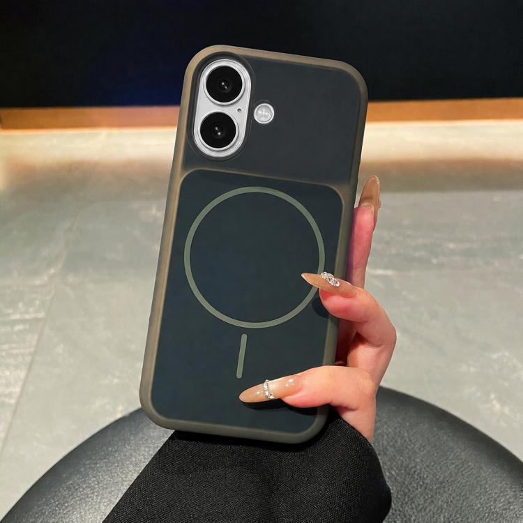 Ice Cream Skin Feel Liquid Silicone Fine Circle Magnetic Phone Case, For iPhone 16 Pro, For iPhone 16