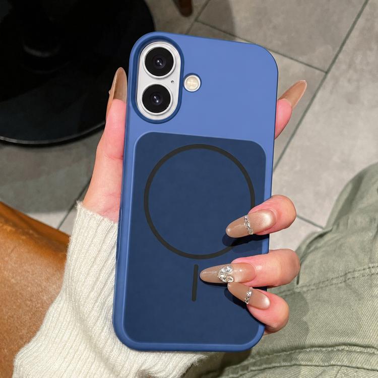 Ice Cream Skin Feel Liquid Silicone Fine Circle Magnetic Phone Case, For iPhone 16 Pro, For iPhone 16
