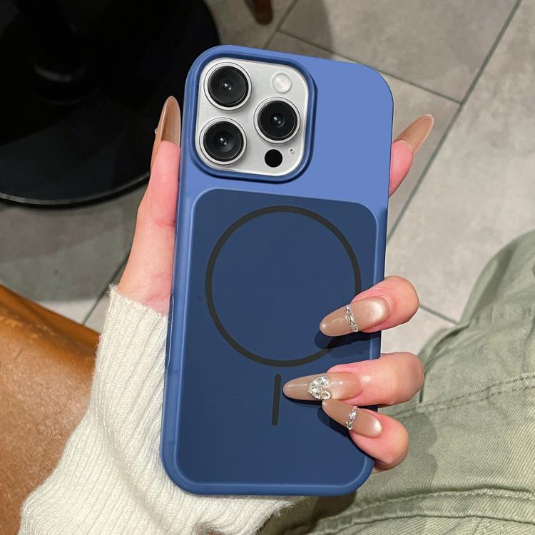 Ice Cream Skin Feel Liquid Silicone Fine Circle Magnetic Phone Case, For iPhone 15 Pro Max, For iPhone 15 Pro