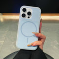 Ice Cream Skin Feel Liquid Silicone Fine Circle Magnetic Phone Case, For iPhone 14 Pro, For iPhone 14 Pro Max