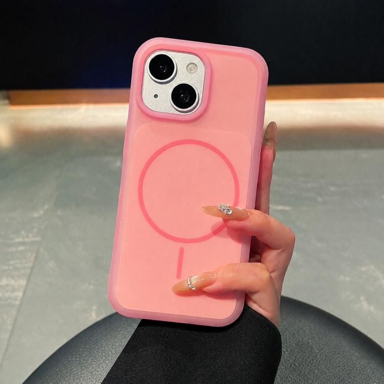 Ice Cream Skin Feel Liquid Silicone Fine Circle Magnetic Phone Case, For iPhone 13 Pro Max, For iPhone 13