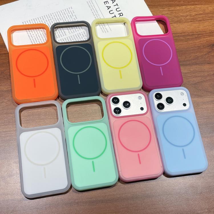 Ice Cream Skin Feel Liquid Silicone Fine Circle Magnetic Phone Case, For iPhone 17, For iPhone 16 Pro Max