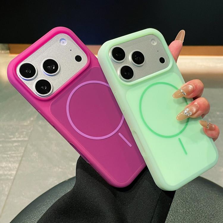 Ice Cream Skin Feel Liquid Silicone Fine Circle Magnetic Phone Case, For iPhone 17, For iPhone 16 Pro Max