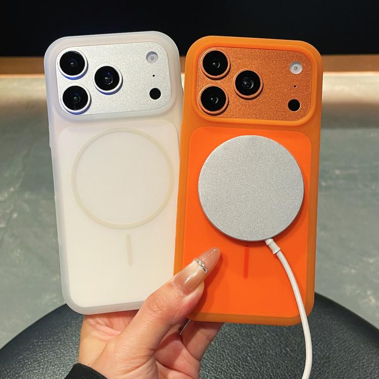 Ice Cream Skin Feel Liquid Silicone Fine Circle Magnetic Phone Case, For iPhone 15, For iPhone 14