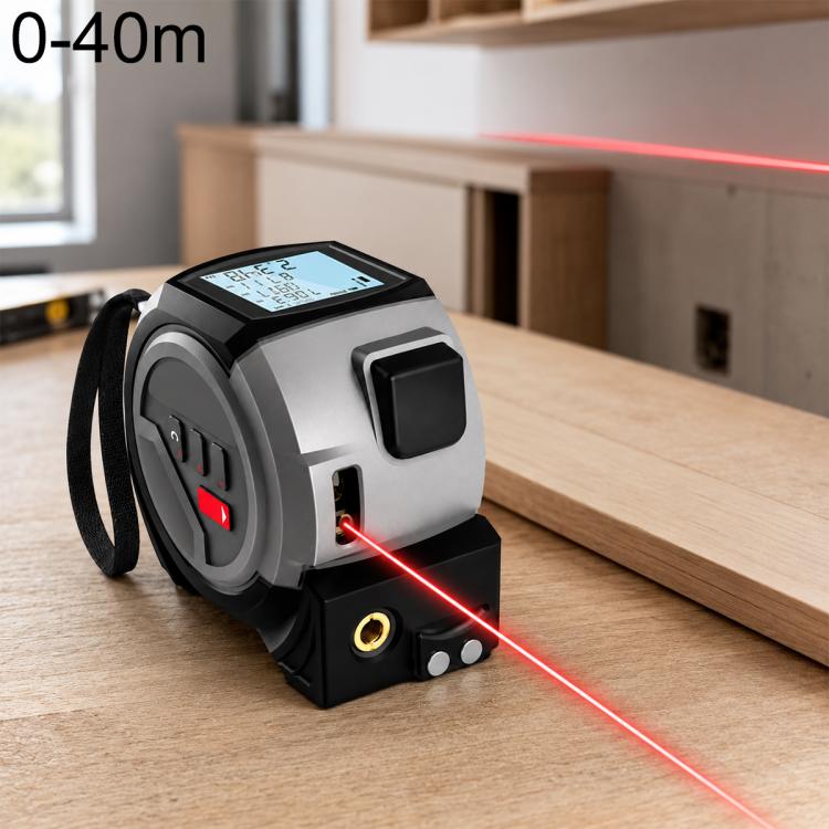 OUXIAOJIANG 3 in 1 High-Precision Handheld Cross Line Laser Rangefinder Digital Tape Measure, 40m, 60m