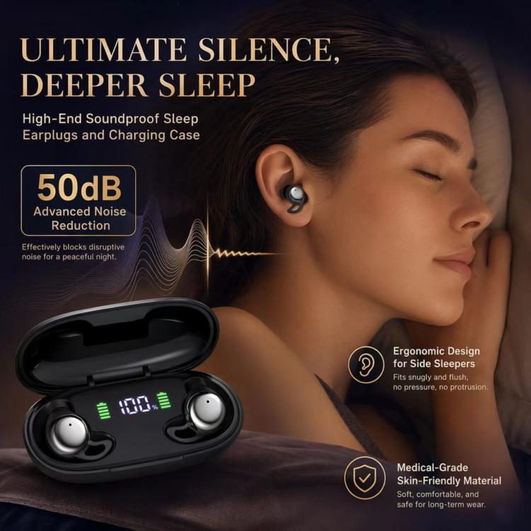 Q81 Noise Reduction Wireless Bluetooth Earphone with LED Digital Display