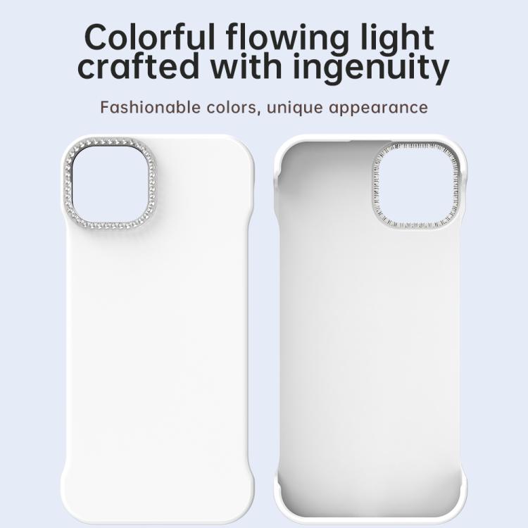 Candy Diamond Half-frame Frosted PC Hybrid TPU Phone Case, For iPhone 14 Plus, For iPhone 14, For iPhone 14 Pro