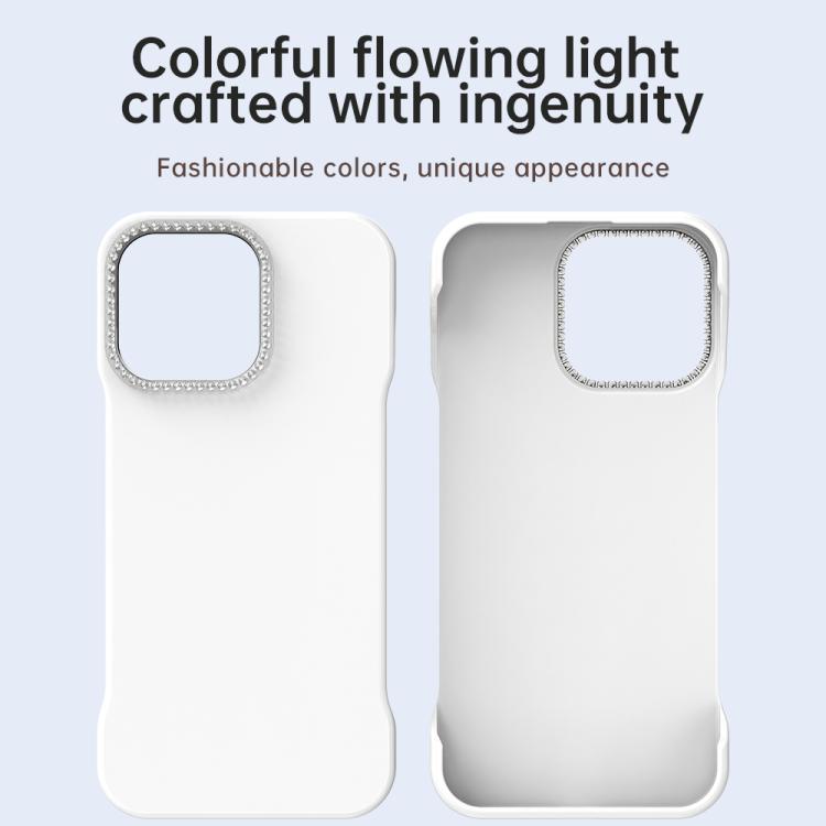 Candy Diamond Half-frame Frosted PC Hybrid TPU Phone Case, For iPhone 15 Pro, For iPhone 15 Plus, For iPhone 15