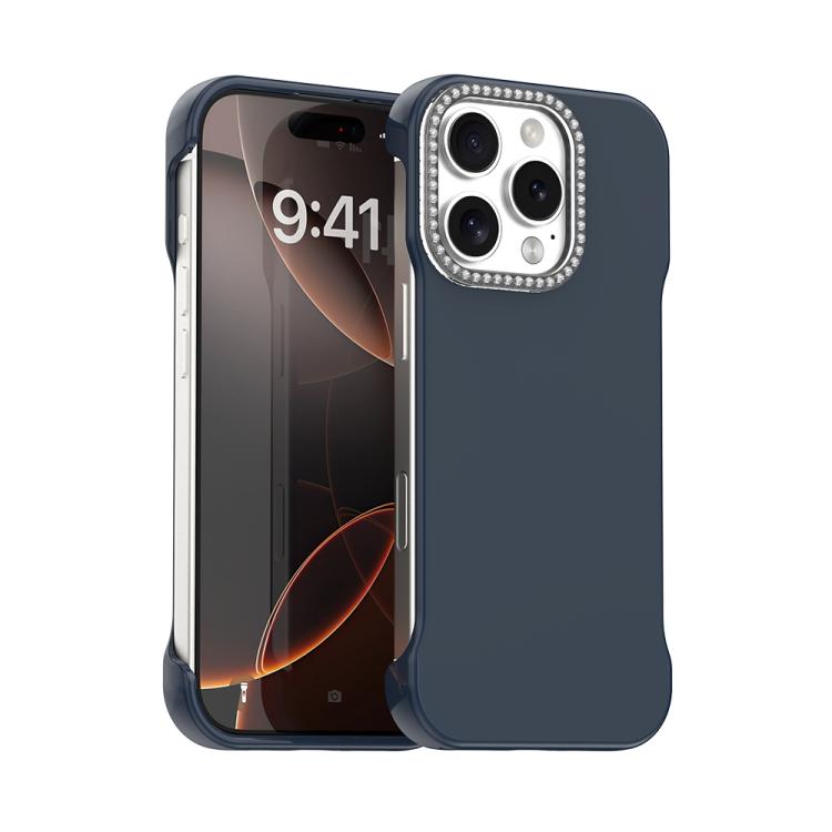 Candy Diamond Half-frame Frosted PC Hybrid TPU Phone Case, For iPhone Air, For iPhone 16 Pro Max, For iPhone 16 Pro