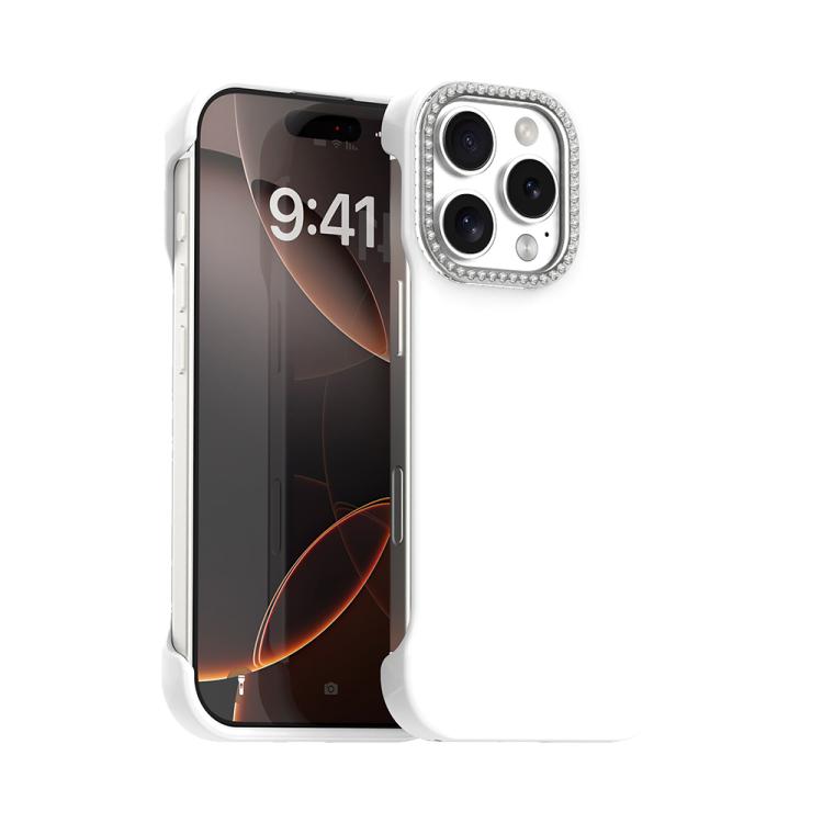 Candy Diamond Half-frame Frosted PC Hybrid TPU Phone Case, For iPhone Air, For iPhone 16 Pro Max, For iPhone 16 Pro