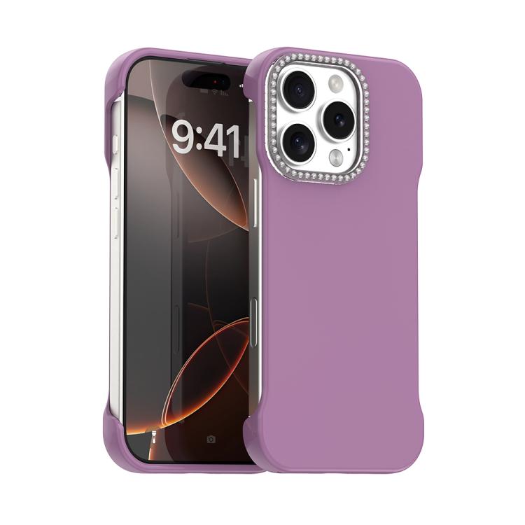 Candy Diamond Half-frame Frosted PC Hybrid TPU Phone Case, For iPhone Air, For iPhone 16 Pro Max, For iPhone 16 Pro