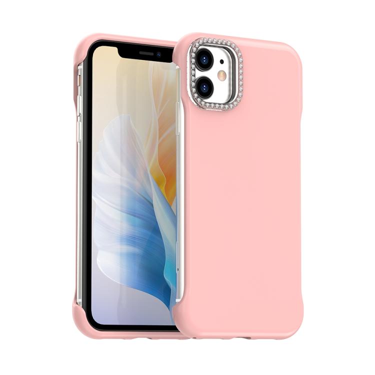Candy Diamond Half-frame Frosted PC Hybrid TPU Phone Case, For iPhone 12 Pro, For iPhone 11 Pro Max, For iPhone 11