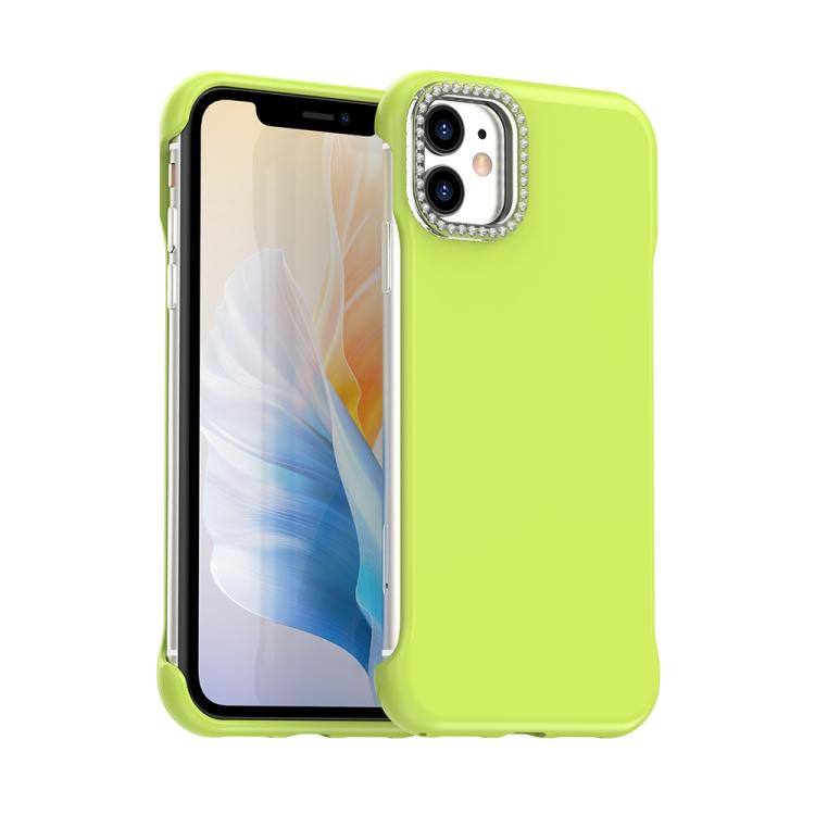 Candy Diamond Half-frame Frosted PC Hybrid TPU Phone Case, For iPhone 12 Pro, For iPhone 11 Pro Max, For iPhone 11