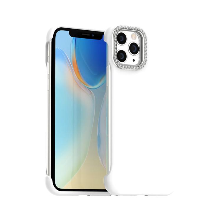 Candy Diamond Half-frame Frosted PC Hybrid TPU Phone Case, For iPhone 11 Pro