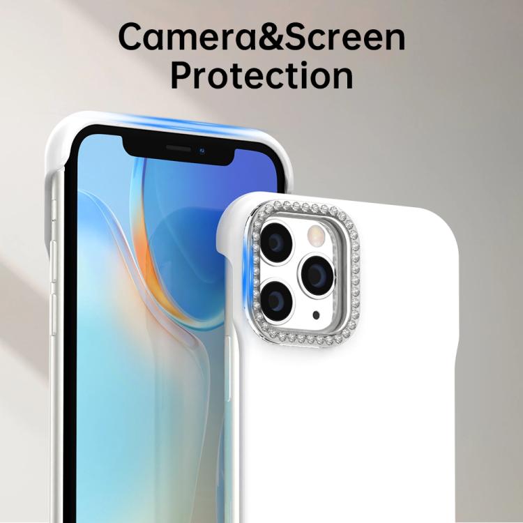 Candy Diamond Half-frame Frosted PC Hybrid TPU Phone Case, For iPhone 11 Pro