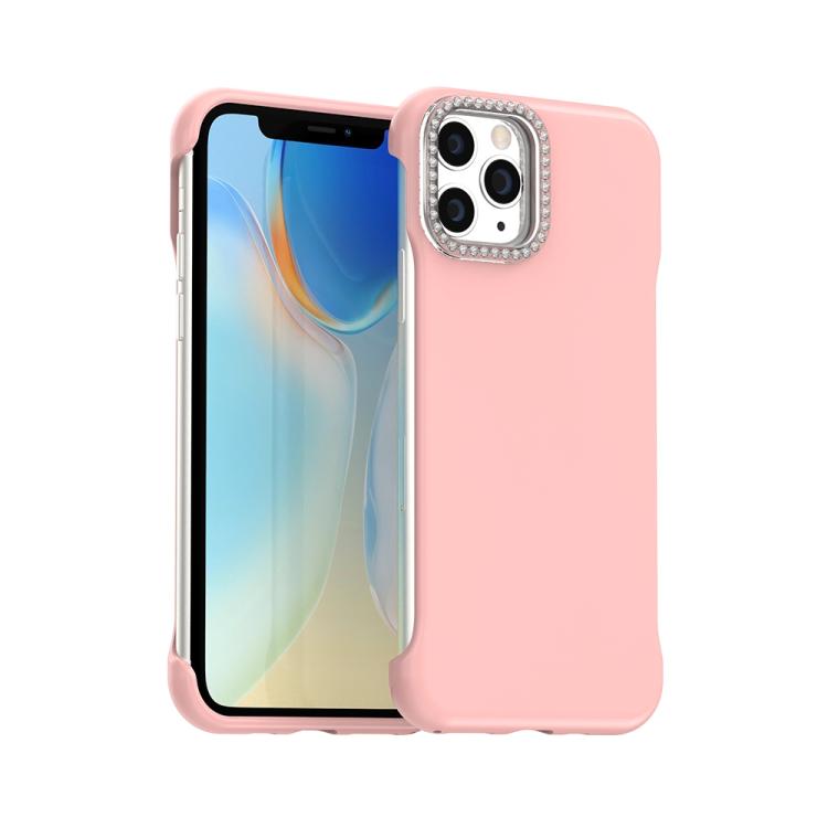 Candy Diamond Half-frame Frosted PC Hybrid TPU Phone Case, For iPhone 11 Pro