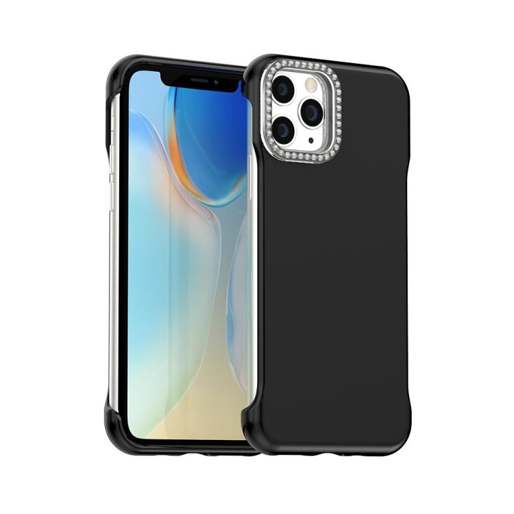 Candy Diamond Half-frame Frosted PC Hybrid TPU Phone Case, For iPhone 11 Pro