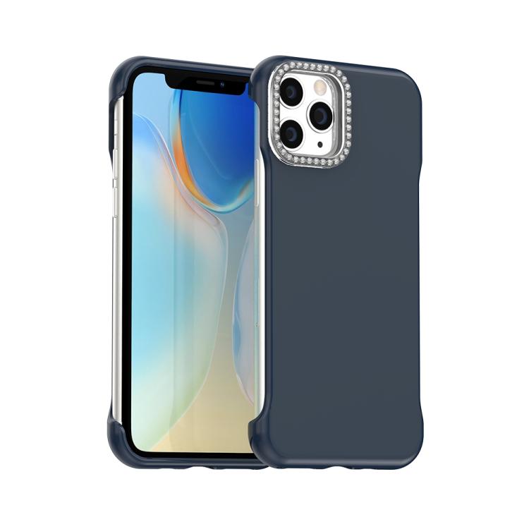 Candy Diamond Half-frame Frosted PC Hybrid TPU Phone Case, For iPhone 11 Pro