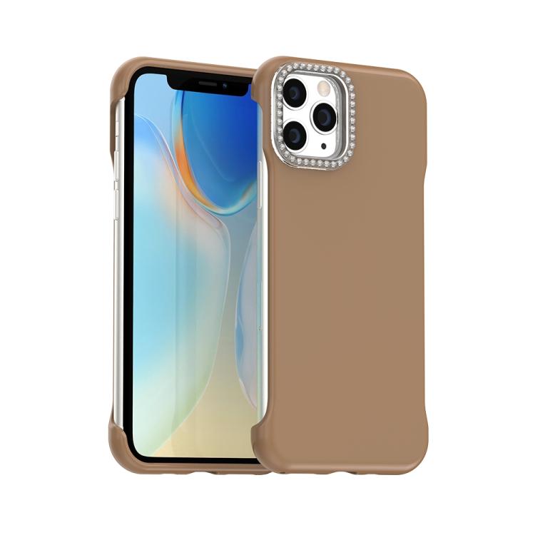 Candy Diamond Half-frame Frosted PC Hybrid TPU Phone Case, For iPhone 12 Pro, For iPhone 11 Pro Max, For iPhone 11