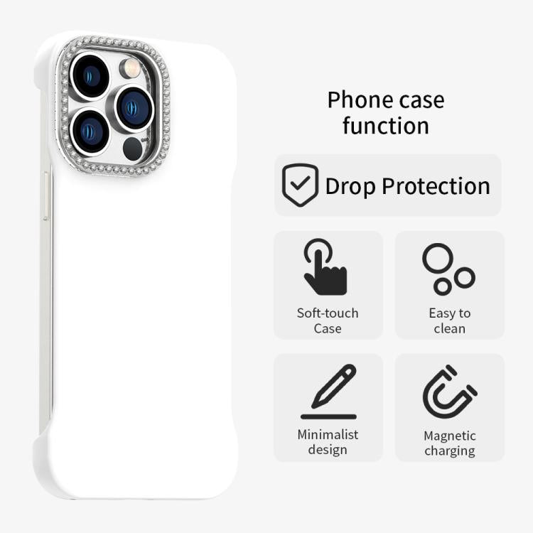 Candy Diamond Half-frame Frosted PC Hybrid TPU Phone Case, For iPhone 12 Pro, For iPhone 11 Pro Max, For iPhone 11