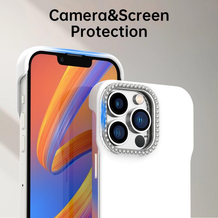 Candy Diamond Half-frame Frosted PC Hybrid TPU Phone Case, For iPhone 12 Pro, For iPhone 11 Pro Max, For iPhone 11