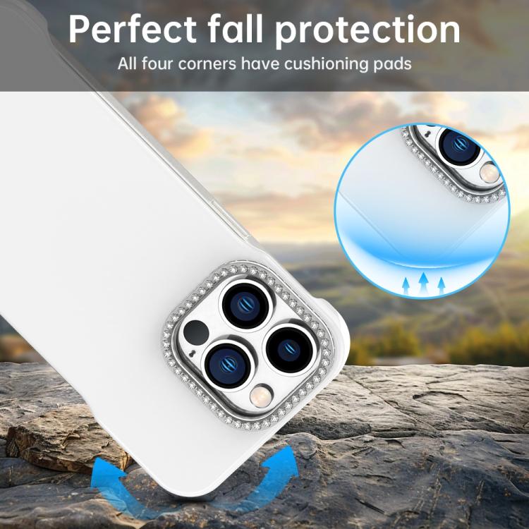 Candy Diamond Half-frame Frosted PC Hybrid TPU Phone Case, For iPhone 12 Pro, For iPhone 11 Pro Max, For iPhone 11