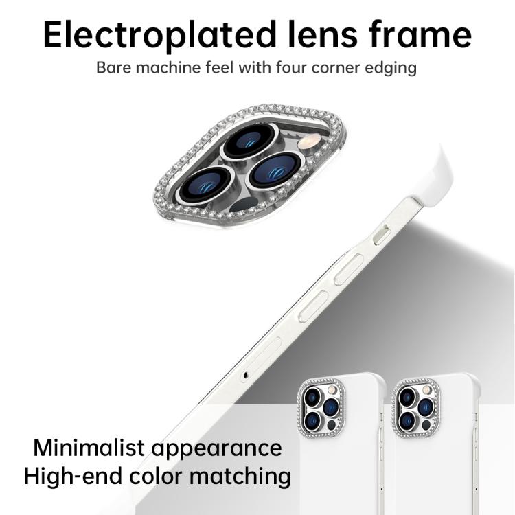 Candy Diamond Half-frame Frosted PC Hybrid TPU Phone Case, For iPhone 12 Pro, For iPhone 11 Pro Max, For iPhone 11