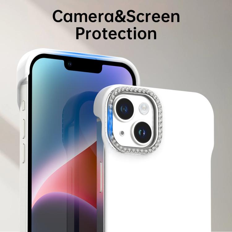 Candy Diamond Half-frame Frosted PC Hybrid TPU Phone Case, For iPhone 13, For iPhone 12, For iPhone 12 Pro Max