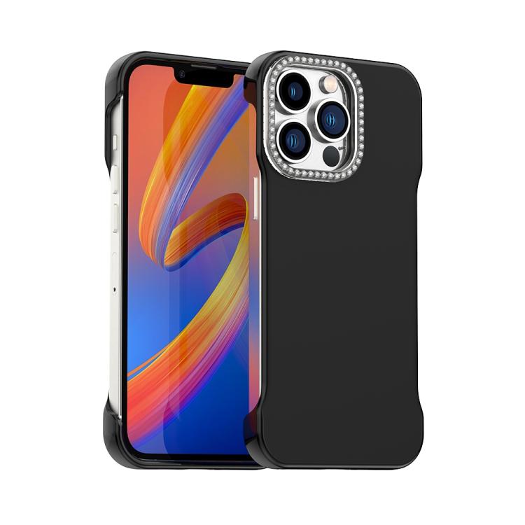 Candy Diamond Half-frame Frosted PC Hybrid TPU Phone Case, For iPhone 14 Pro Max, For iPhone 13 Pro Max, For iPhone 13 Pro