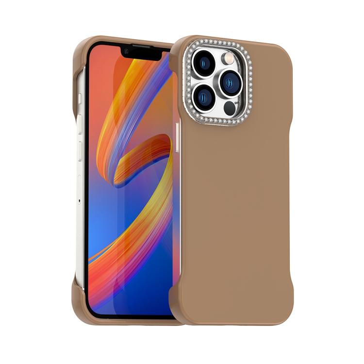 Candy Diamond Half-frame Frosted PC Hybrid TPU Phone Case, For iPhone 14 Pro Max, For iPhone 13 Pro Max, For iPhone 13 Pro