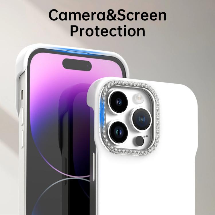 Candy Diamond Half-frame Frosted PC Hybrid TPU Phone Case, For iPhone 14 Pro Max, For iPhone 13 Pro Max, For iPhone 13 Pro