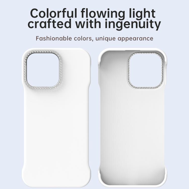 Candy Diamond Half-frame Frosted PC Hybrid TPU Phone Case, For iPhone 14 Pro Max, For iPhone 13 Pro Max, For iPhone 13 Pro