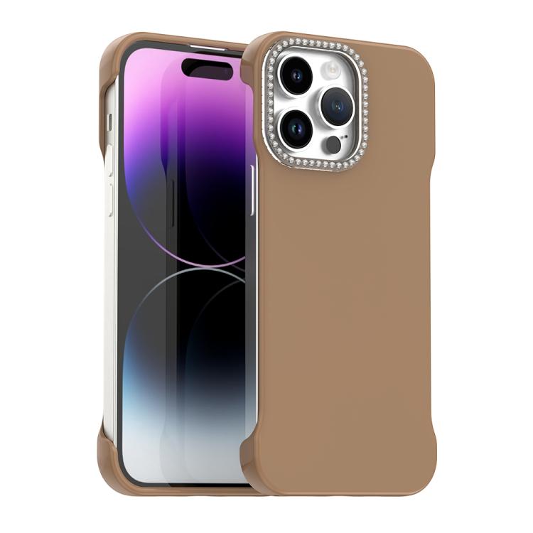Candy Diamond Half-frame Frosted PC Hybrid TPU Phone Case, For iPhone 14 Pro Max, For iPhone 13 Pro Max, For iPhone 13 Pro