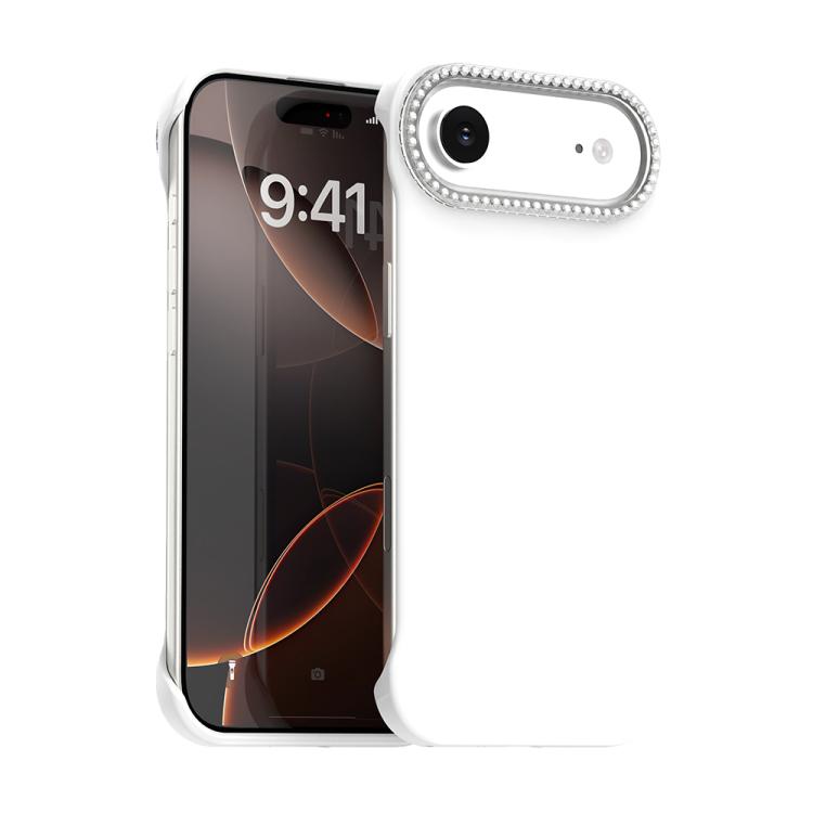 Candy Diamond Half-frame Frosted PC Hybrid TPU Phone Case, For iPhone Air, For iPhone 16 Pro Max, For iPhone 16 Pro