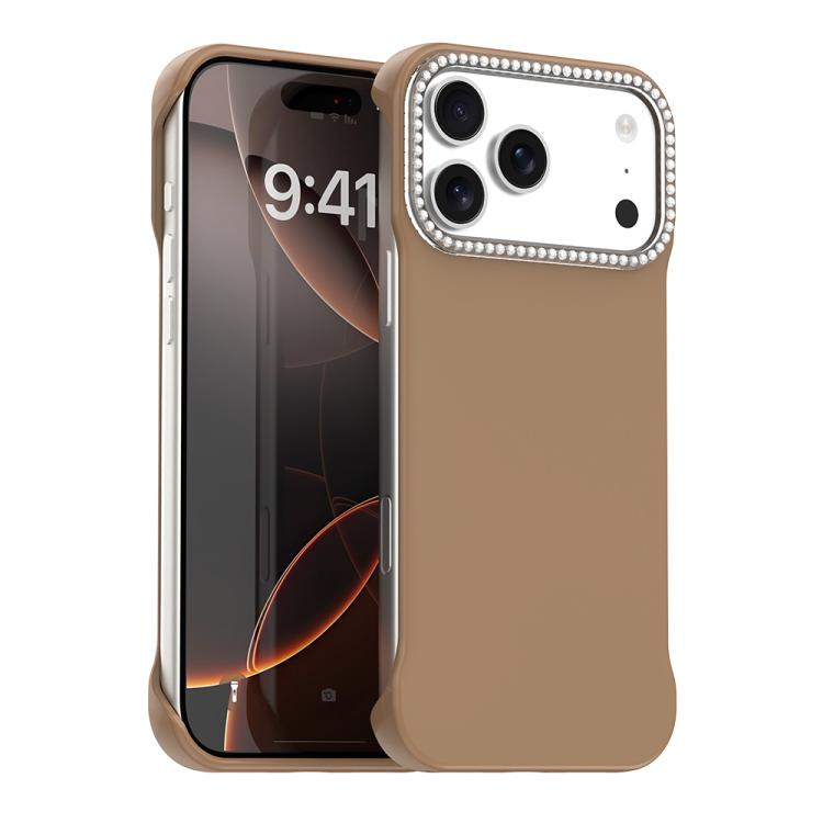 Candy Diamond Half-frame Frosted PC Hybrid TPU Phone Case, For iPhone 17 Pro Max, For iPhone 17 Pro, For iPhone 17