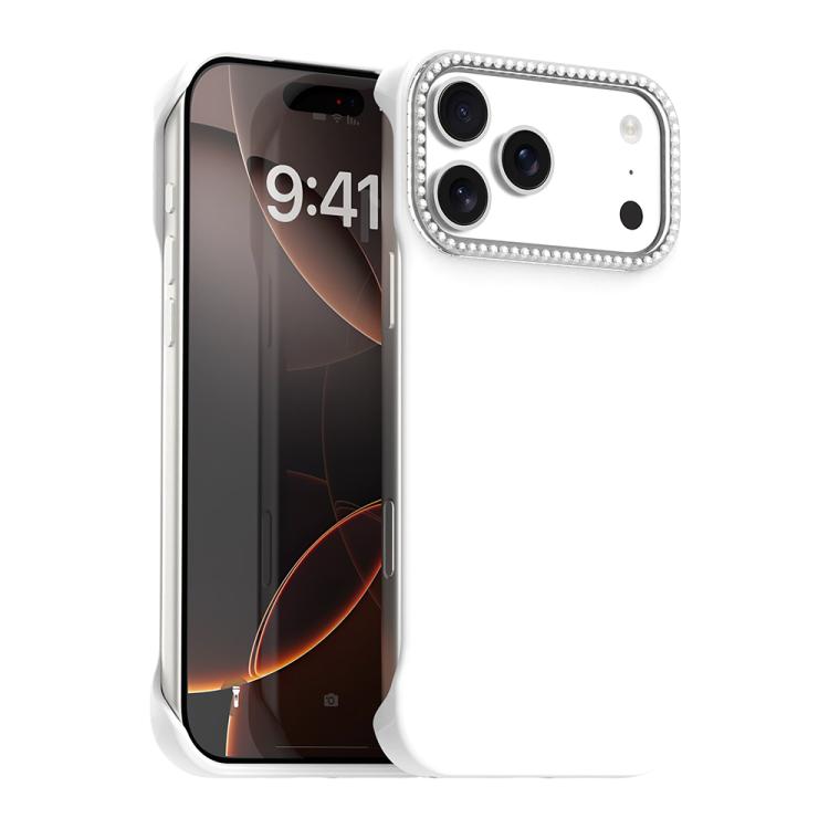 Candy Diamond Half-frame Frosted PC Hybrid TPU Phone Case, For iPhone 17 Pro Max, For iPhone 17 Pro, For iPhone 17