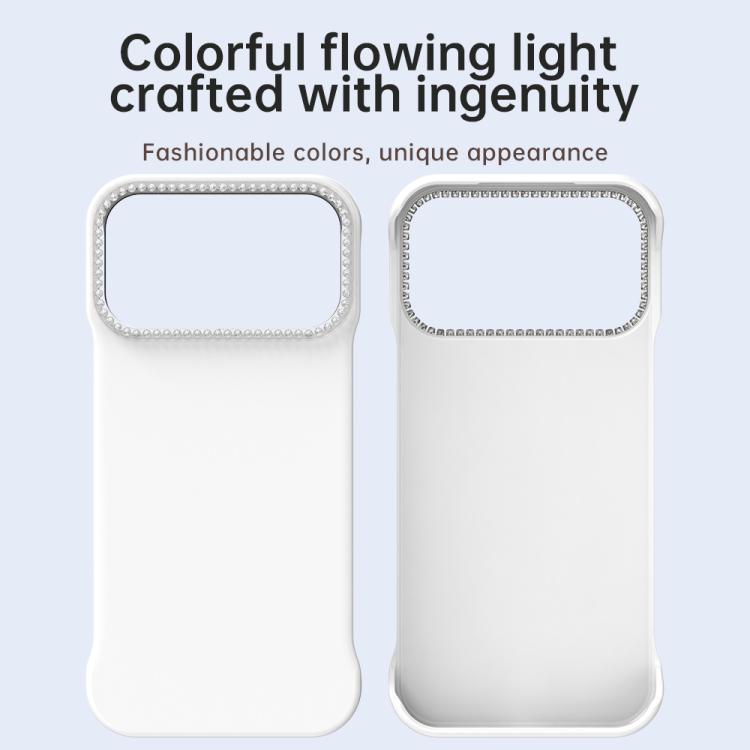 Candy Diamond Half-frame Frosted PC Hybrid TPU Phone Case, For iPhone 17 Pro Max, For iPhone 17 Pro, For iPhone 17