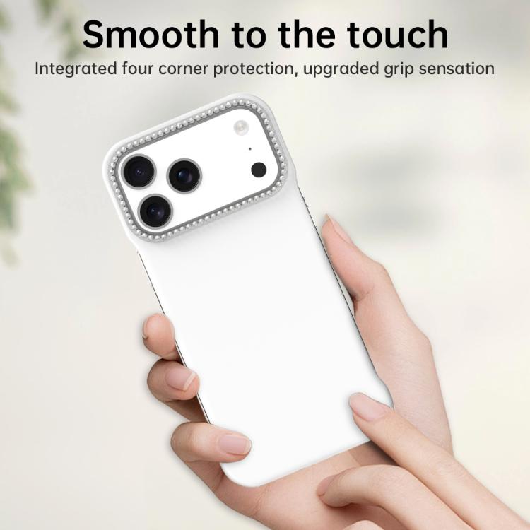 Candy Diamond Half-frame Frosted PC Hybrid TPU Phone Case, For iPhone 17 Pro Max, For iPhone 17 Pro, For iPhone 17