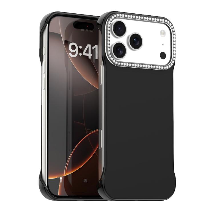Candy Diamond Half-frame Frosted PC Hybrid TPU Phone Case, For iPhone 17 Pro Max, For iPhone 17 Pro, For iPhone 17